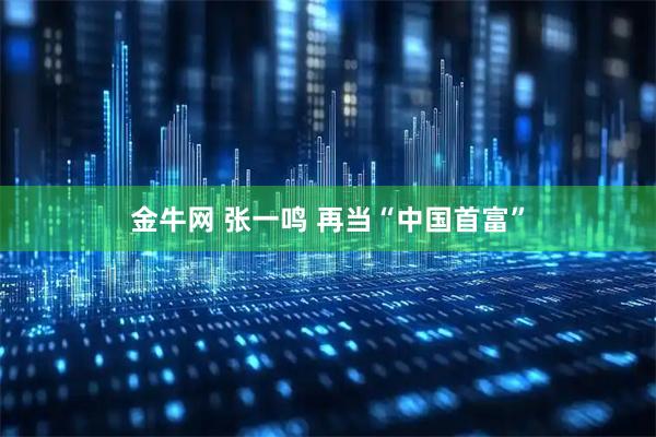 金牛网 张一鸣 再当“中国首富”