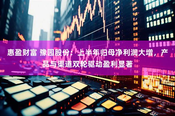 惠盈财富 豫园股份：上半年归母净利润大增，产品与渠道双轮驱动盈利显著